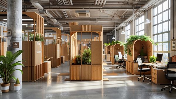 Cardboard partition: optimizing your space